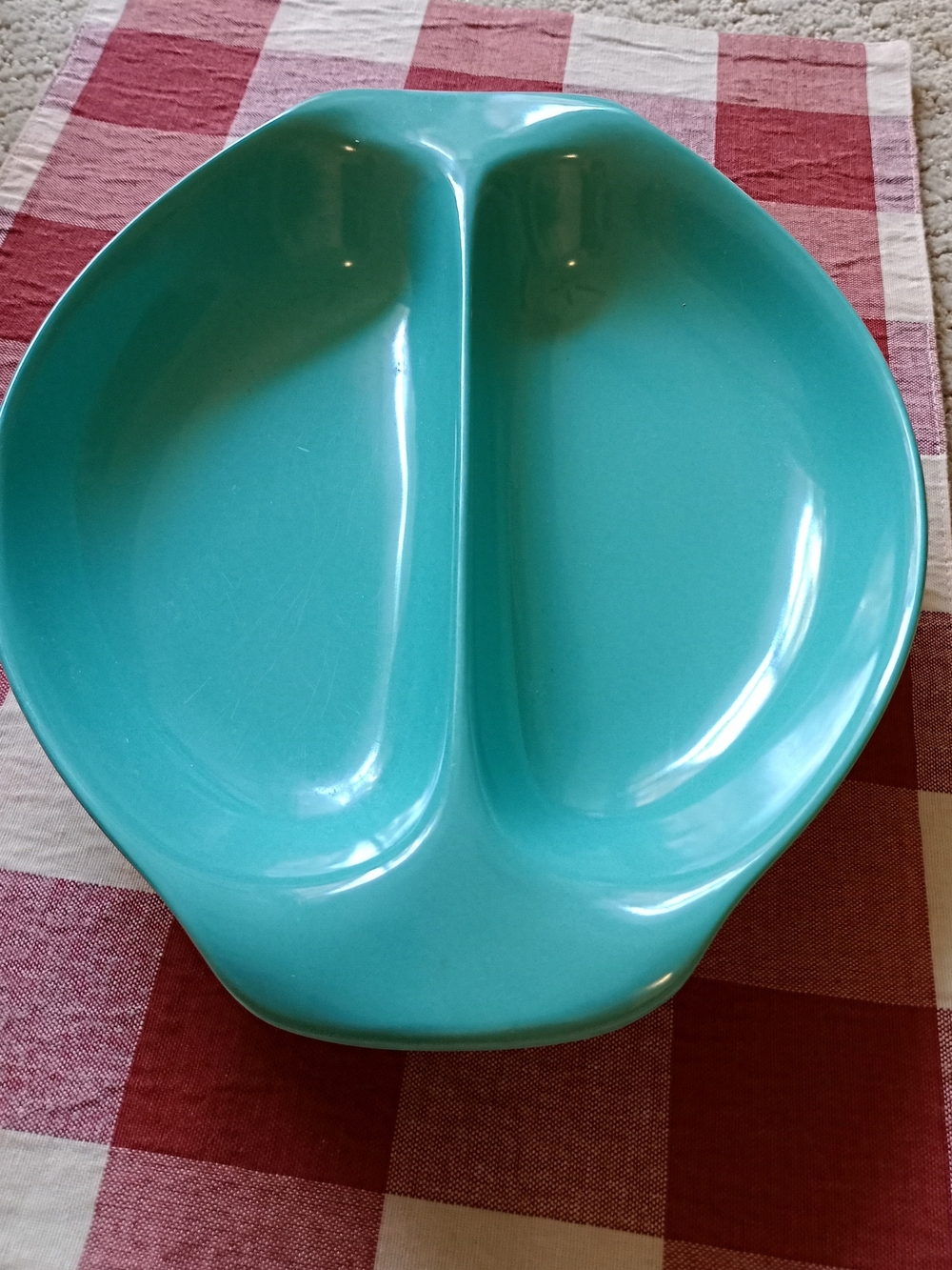 Russel Wright for Home Decorators Rounded Turquoise Platter